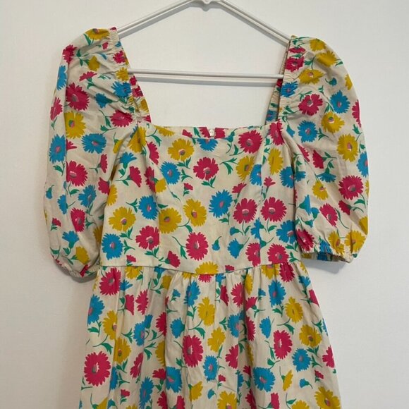NEW NWT LCW CASUAL / LC WAIKIKI Square Neck Floral Balloon Sleeve Poplin Dress - Picture 4 of 15